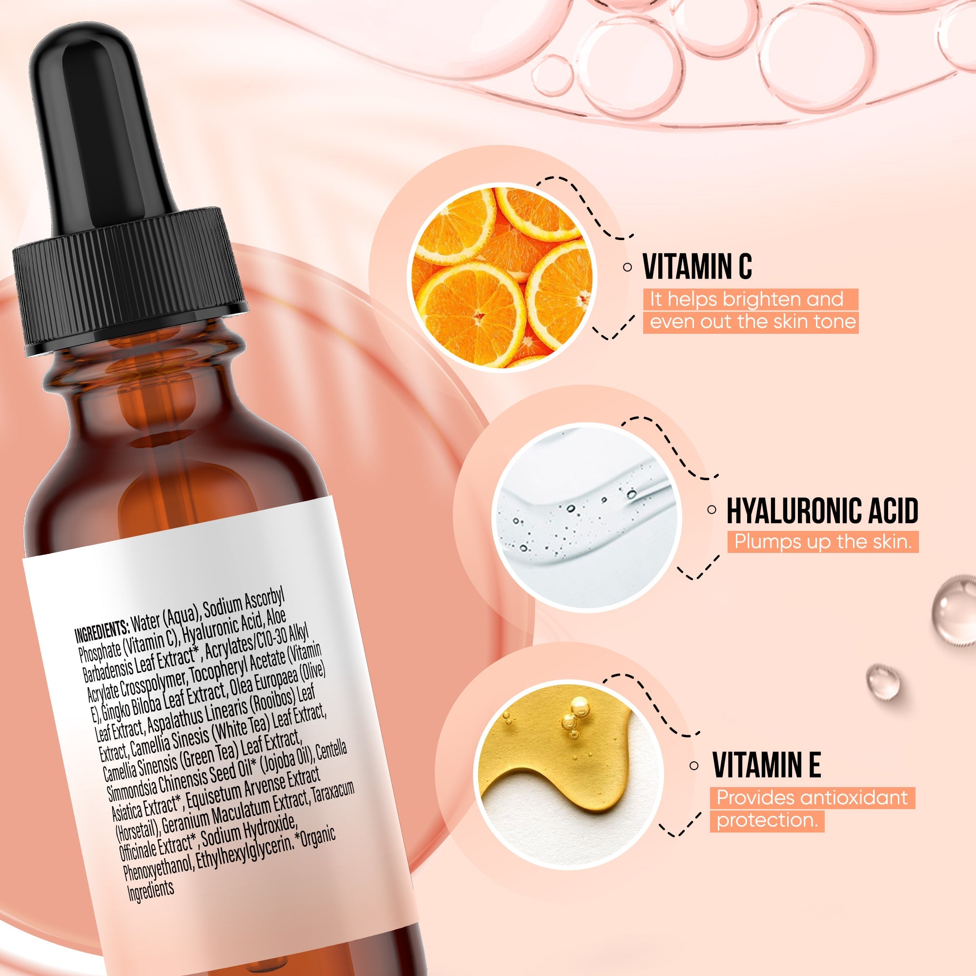 Vitamin C with Vitamin E & Hyaluronic Acid Serum