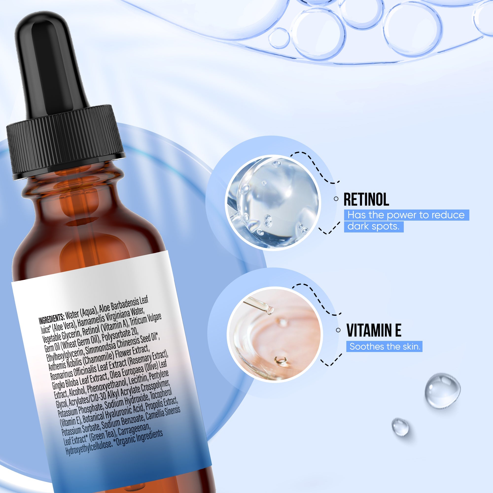 Retinol with Vitamin E & Hyaluronic Acid Serum